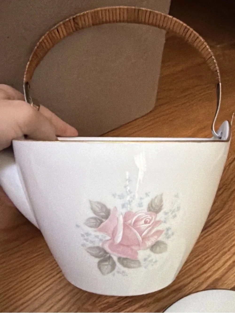 VTG Noritake Roseville Pattern #6238 Teapot & Lid W/Removable Top Handle Japan